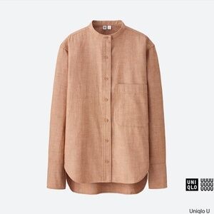 UNIQLO U Cotton Stand Collar Shirt Size Medium M - NWOT